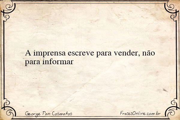 Frase de George Pan Cosmatos