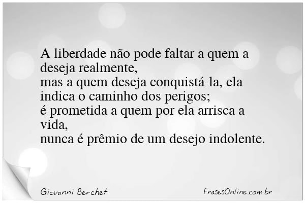 Frase de Giovanni Berchet