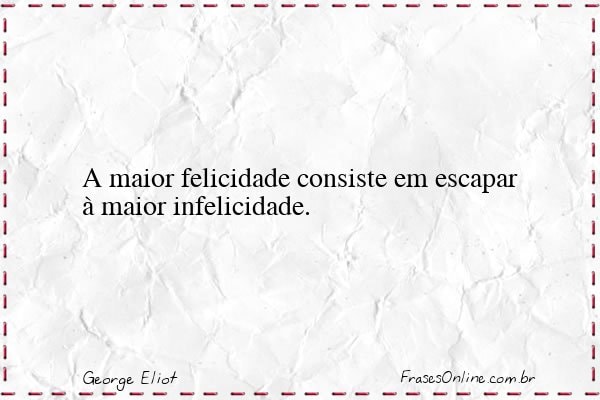 Frase de George Eliot
