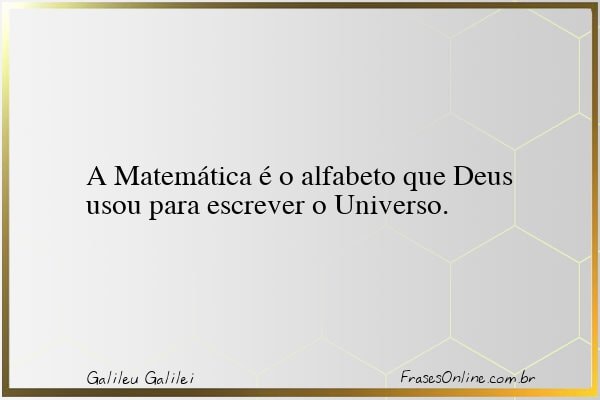 Frase de Galileu Galilei