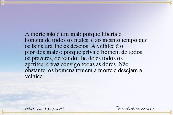 Frase de Giacomo Leopardi