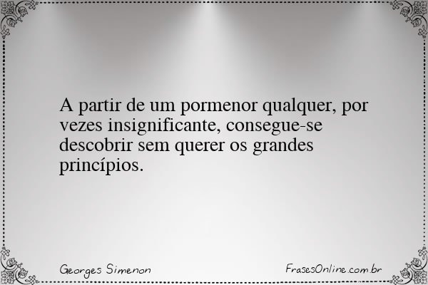 Frase de Georges Simenon