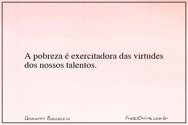 Frase de Giovanni Boccaccio