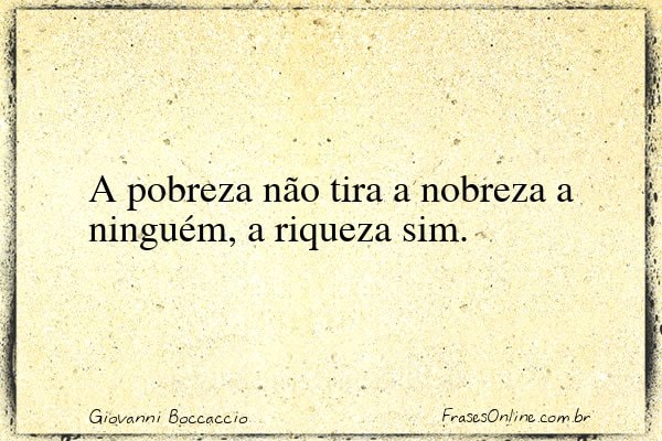 Frase de Giovanni Boccaccio