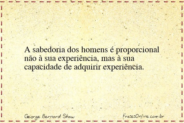 Frase de George Bernard Shaw