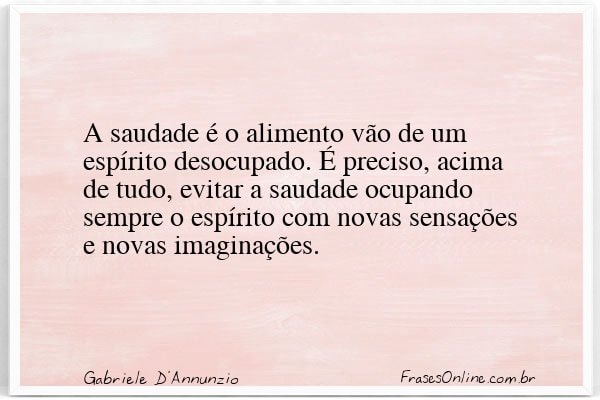 Frase de Gabriele D'Annunzio