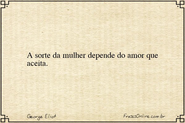 Frase de George Eliot