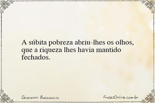 Frase de Giovanni Boccaccio