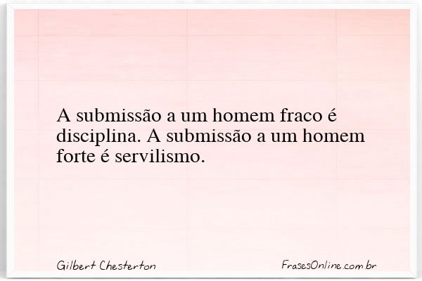 Frase de Gilbert Chesterton