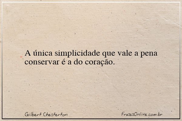 Frase de Gilbert Chesterton