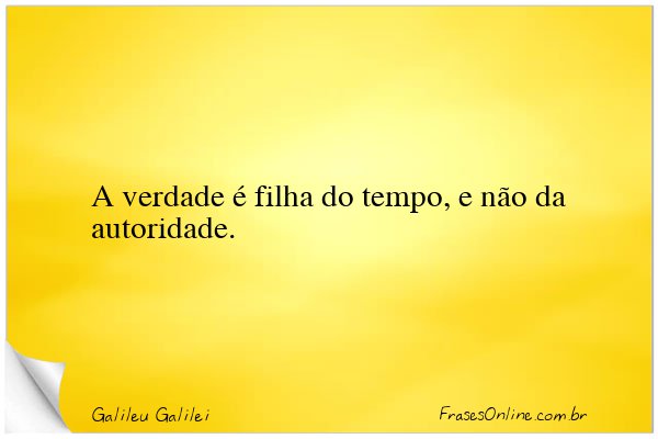 Frase de Galileu Galilei