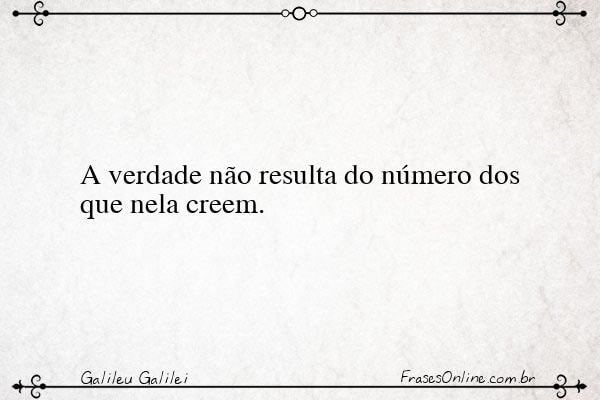 Frase de Galileu Galilei
