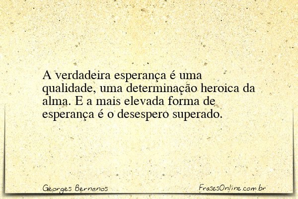 Frase de Georges Bernanos