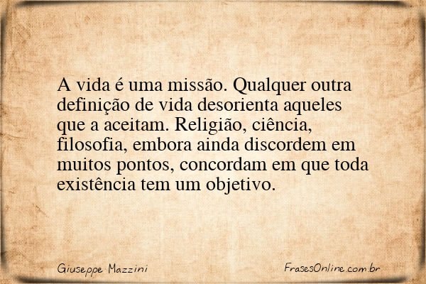 Frase de Giuseppe Mazzini
