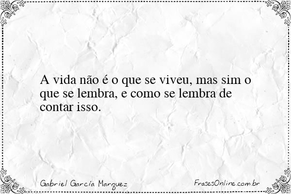 Frase de Gabriel García Marquez