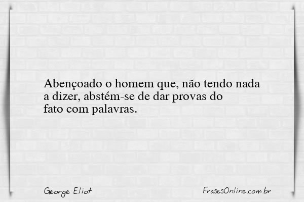 Frase de George Eliot