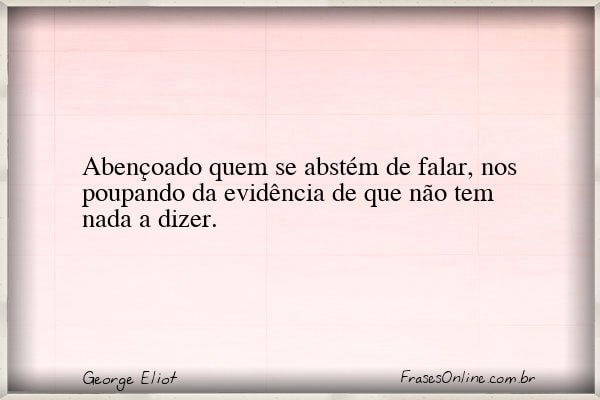 Frase de George Eliot