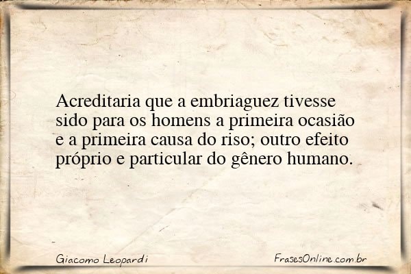 Frase de Giacomo Leopardi