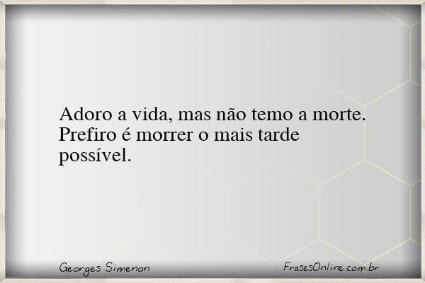 Frase de Georges Simenon