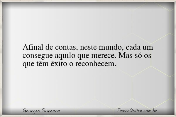 Frase de Georges Simenon