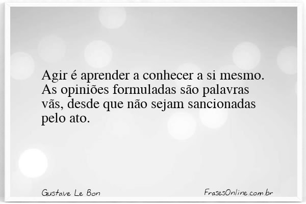Frase de Gustave Le Bon