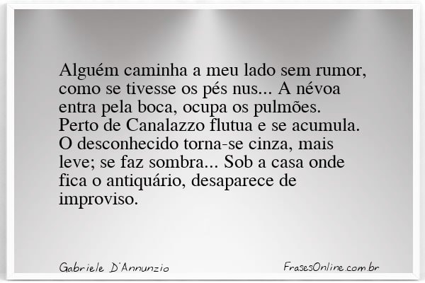 Frase de Gabriele D'Annunzio