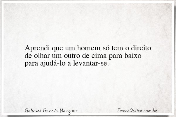 Frase de Gabriel García Marquez