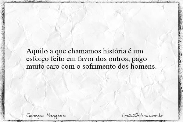 Frase de Georges Mangakis