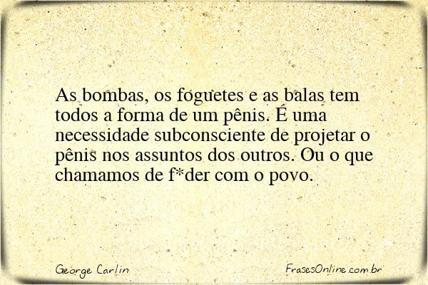 Frase de George Carlin
