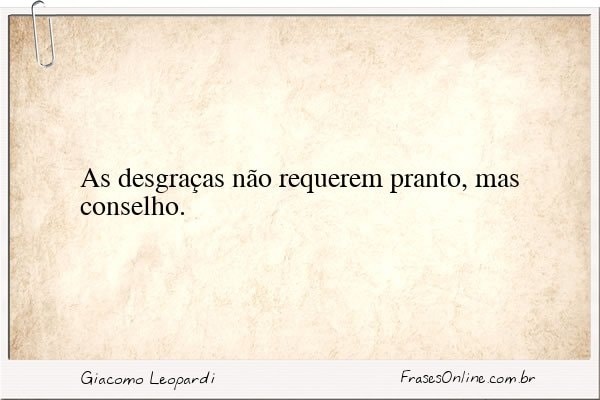 Frase de Giacomo Leopardi