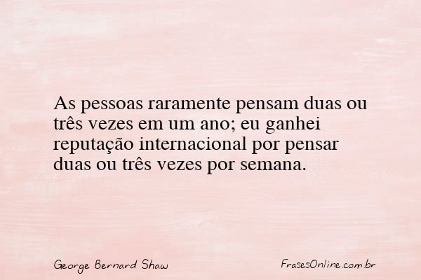 Frase de George Bernard Shaw