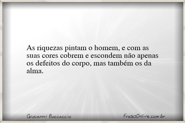 Frase de Giovanni Boccaccio