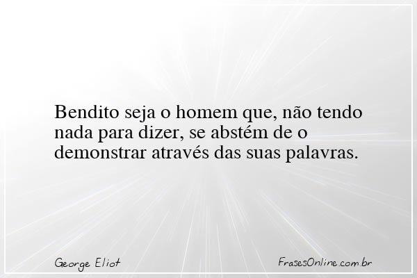 Frase de George Eliot
