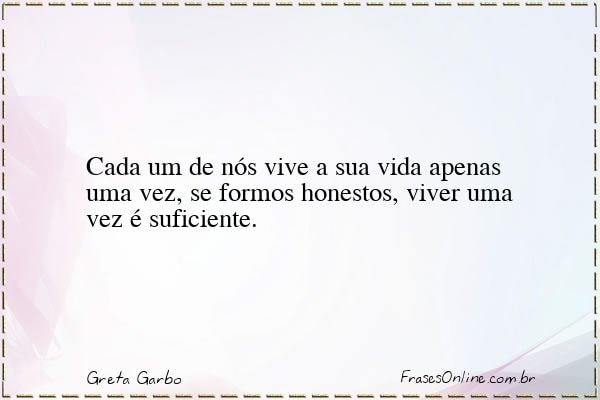 Frase de Greta Garbo