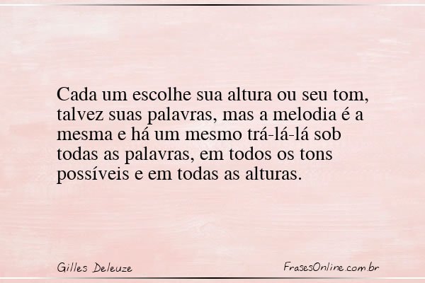 Frase de Gilles Deleuze
