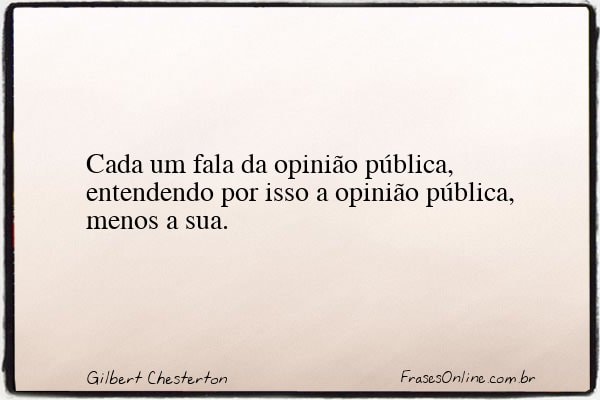 Frase de Gilbert Chesterton
