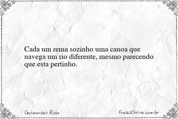 Frase de Guimarães Rosa