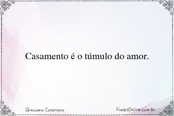 Frase de Giacomo Casanova