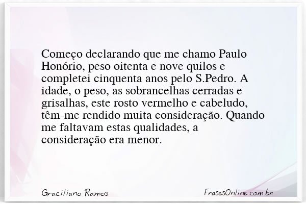 Frase de Graciliano Ramos