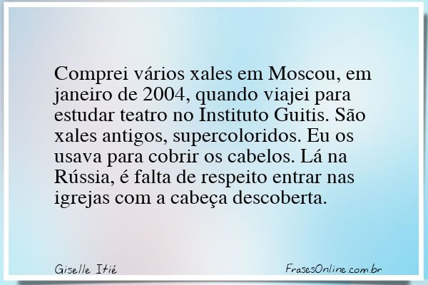 Frase de Giselle Itié