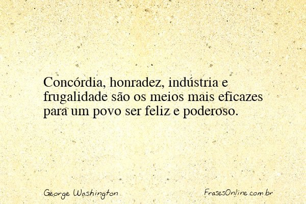 Frase de George Washington
