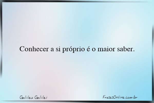 Frase de Galileu Galilei