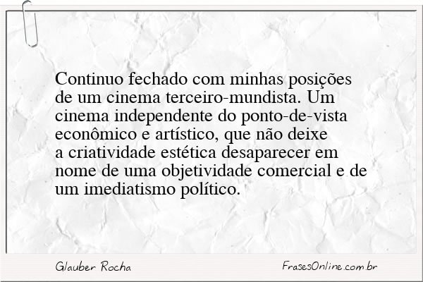 Frase de Glauber Rocha