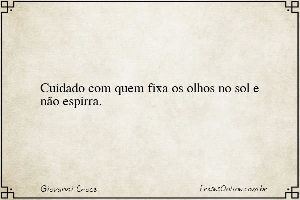 Frase de Giovanni Croce