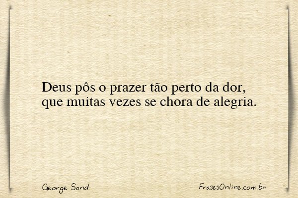 Frase de George Sand