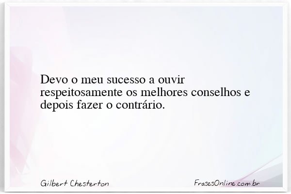 Frase de Gilbert Chesterton