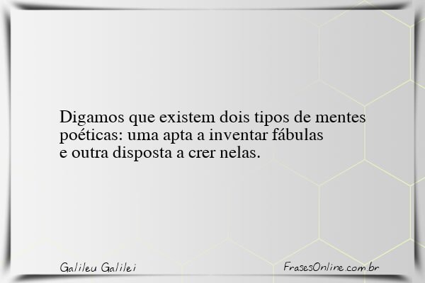Frase de Galileu Galilei