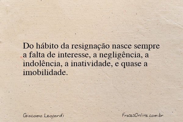 Frase de Giacomo Leopardi