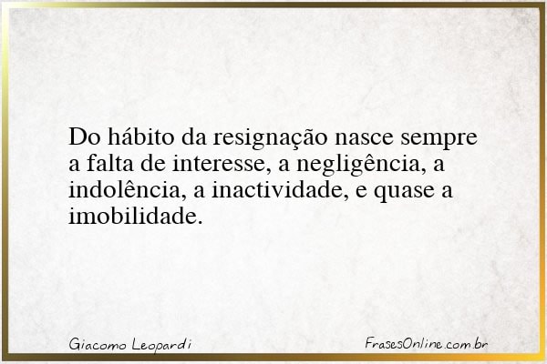 Frase de Giacomo Leopardi