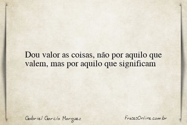 Frase de Gabriel García Marquez